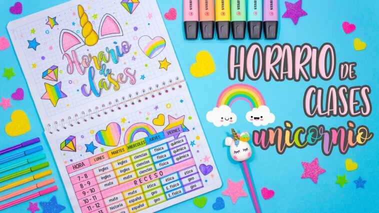 Haz tu HORARIO de CLASES de UNICORNIO - REGRESO A CLASES