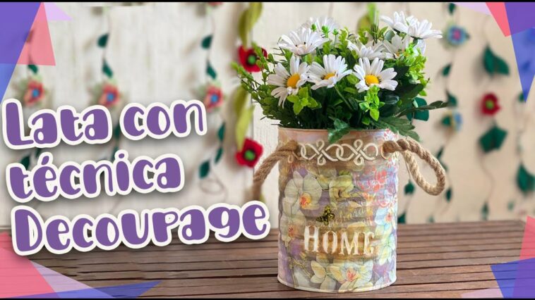 Lata renovada con técnica decoupage :: Chuladas Creativas