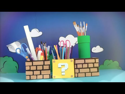 Mario Bros DIY Back to School  ?✂Lapicera Retro Chuladas Creativas RustOleum