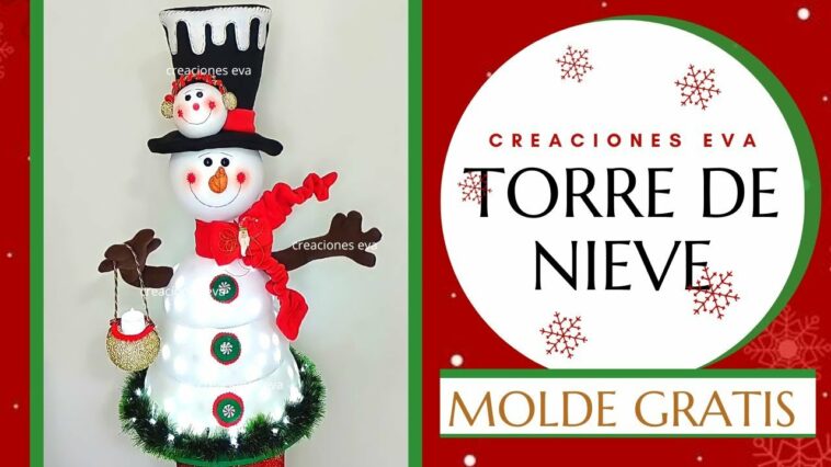 Muñecos navideños 2021, Torre de Nieve MOLDE GRATIS