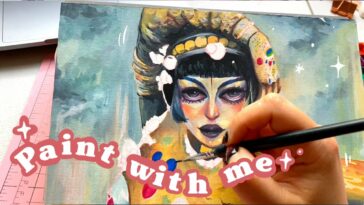 Paint with Me ? Jibaro Scene - Sketchbook (Paul Rubens) with Gouache ? Love death and robots