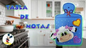 TABLA DE NOTAS PARA COCINA EN FOAMI O GOMA EVA - MOLDES GRATIS