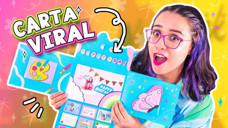 TARJETA DE CUMPLEAÑOS VIRAL EN TIK TOK + GIVEAWAY!!!? ?? ✄ Craftingeek