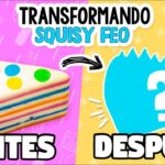 TRANSFORMANDO SQUISHIES FEOS #2 *Squishy Makeover* ✄ Craftingeek