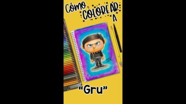 #shorts Cómo COLOREAR a GRU de niño - CLASES DE DIBUJO CON RICARDO