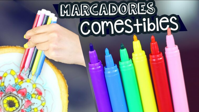 ¡MARCADORES COMESTIBLES! Dibuja en tu comida / postres fáciles ✄ Craftingeek