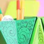 Accordion box: fácil organizador de escritorio - origami acordeón | Craftingeek