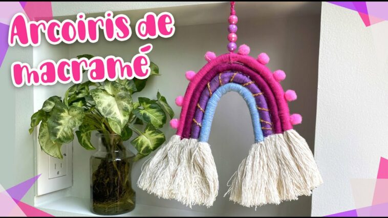 Arcoíris ? con estambres Macrame #ChuladasCreativas #Macrame