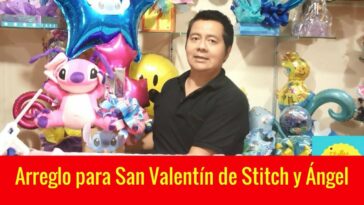 Arreglo sencillo de amor Stitch / Arreglo de san valentin para hombre o mujer
