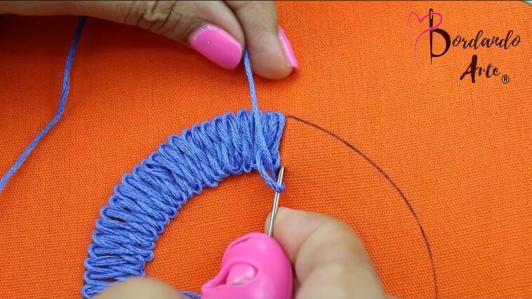 BORDADO A MANO PUNTADAS FÁCILES PARA FLORES EN RELIEVE | HAND EMBROIDERY EASY STITCHES FOR FLOWERS