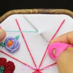 BORDADO DE FLORES CON PUNTADAS NIVEL PRINCIPIANTE  CAST ON | EMBROIDERY WITH STITCHES BEGINNER LEVEL