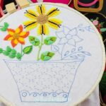 BORDADO FANTASÍA PUNTADA FÁCIL PARA MACETAS DE FLORES | HAND EMBROIDERY EASY STITCH UNIQUE DESIGN