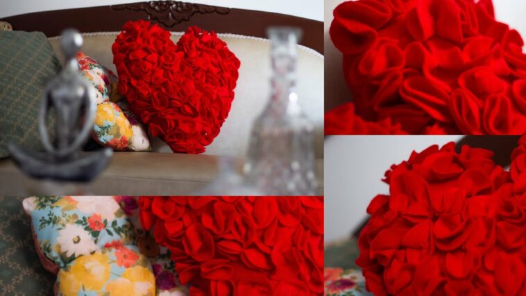 COJÍN de CORAZÓN ♥️ COJIN para ENAMORADOS ? fácil de hacer con Luzkita/Elegante y Decorativo