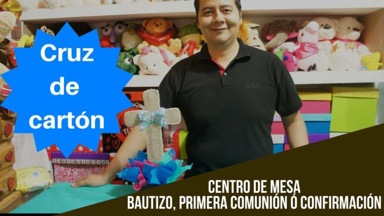 Centro de mesa primera comunión/Bautizo/Confirmación fácil