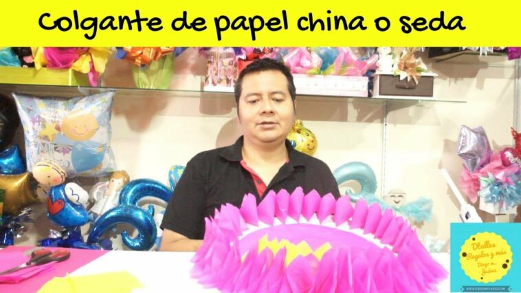 Colgante de papel china o seda Soy luna / Colgante de papel para fiesta