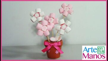 Cómo Hacer FLORES DULCES para MAMÁ con Malvaviscos