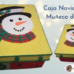 ?Cómo Hacer una CAJA NAVIDEÑA con Tela y Foami y Muñeco de Nieve - Paso a Paso