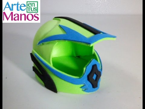 Cómo hacer DULCERO con forma de CASCO PARA MOTO CROSS en Foami