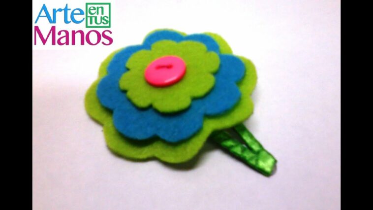 Cómo hacer FLORES EN FIELTRO fácil paso a paso