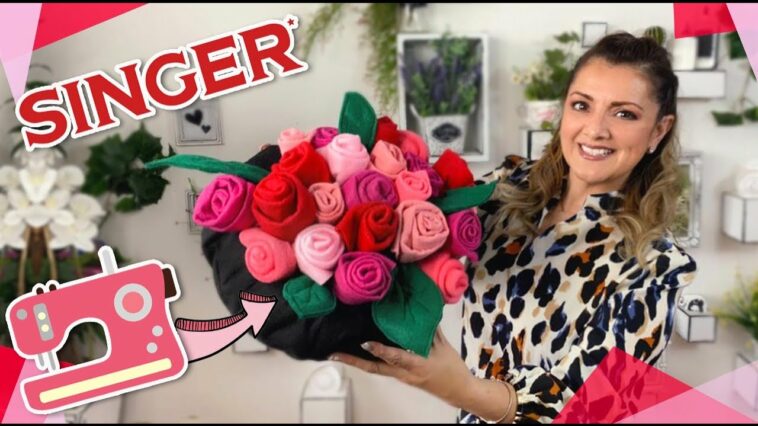 Cómo hacer un cojín de rosas de Tela #Singer #SingerDay ChuladasCreativas