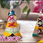 ⛺️ ?Cómo hacer un difusor de Incienso en forma de Teepee con Porcelana Fría Nicron  ⛺️