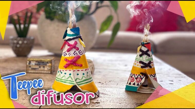 ⛺️ ?Cómo hacer un difusor de Incienso en forma de Teepee con Porcelana Fría Nicron  ⛺️