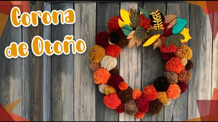 Corona de Otoño ?  :: Pompones con estambres Filati