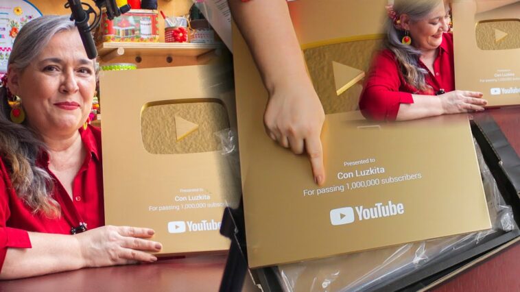 Destapando nuestra PLACA DE ORO  de youtube reconocimiento por más de Un millón de suscriptores