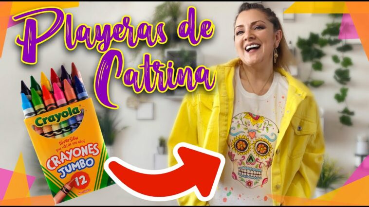 ? Dibujando Catrinas en Playeras con Crayolas? ? Dia de Muertos DIY #Crayolas #Catrinas