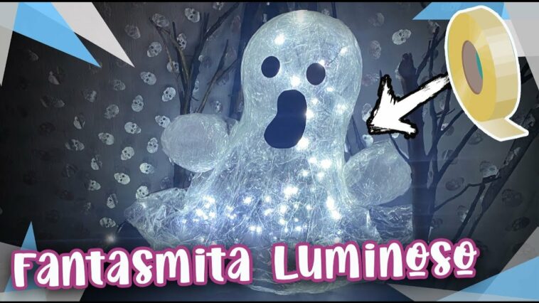 Fantasmita ?  Luminoso Halloween DIY ?Chuladas Creativas ? Cómo hacer un Fantasma con Cinta adhesiva