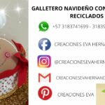 Galletero Navideño con materiales reciclables MOLDE GRATIS