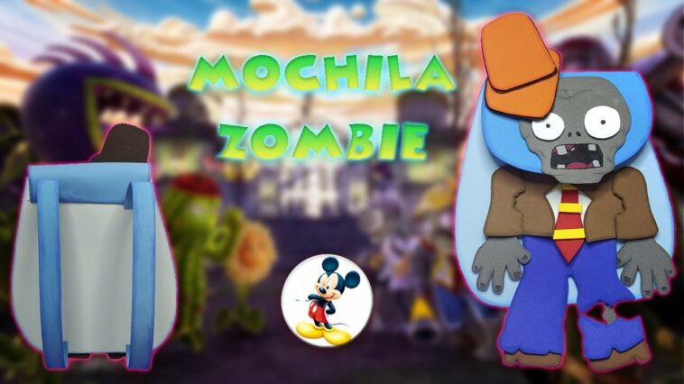 MOCHILA ZOMBIE EN FOAMI O GOMA EVA - MOLDES GRATIS