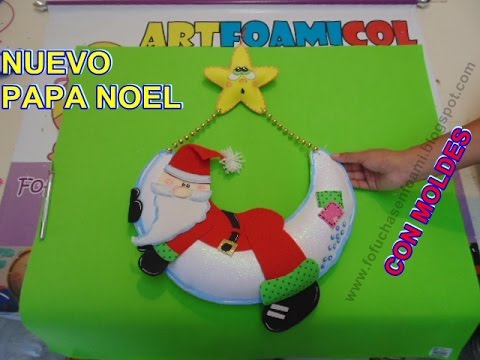 NUEVO ADORNO NAVIDEÑO PAPA NOEL O SANTA CLAUS EN FOAMY PARA COLGAR