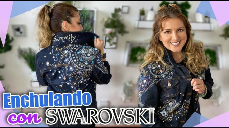 Poniendo súper chula una Chamara de Mezclilla con Swarovski ?Jacket Demin DIY