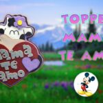 TOPPER VACA - MAMA TE AMO - EN FOAMI O GOMA EVA - MOLDES GRATIS