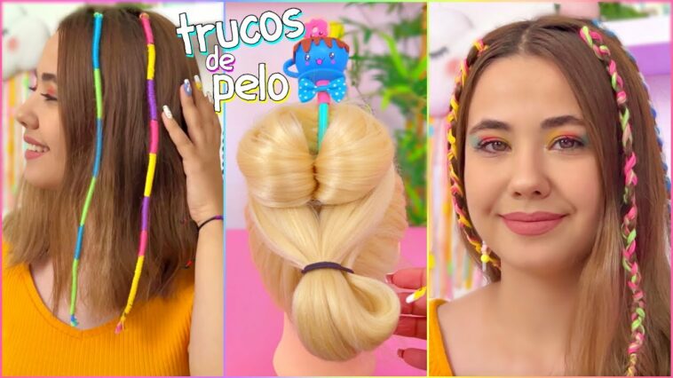 Trucos Para el Cabello - Peinados de Verano - Envoltura de cabello colorida y más - trucos de pelo