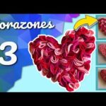 ?hilo, fieltro y Mecate❤️?3 corazones para decorar  ?14 de febrero