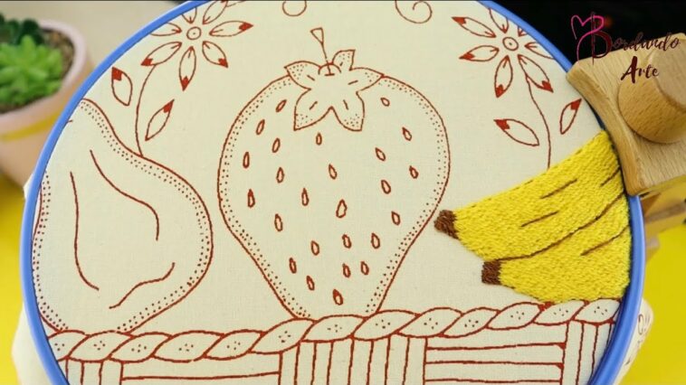 BORDADO FANTASÍA PUNTADA FÁCIL PARA FRESAS GRANDES | FANTASY EMBROIDERY EASY STITCH FOR STRAWBERRIES