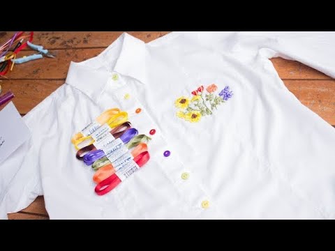 Blusa bordada a mano/Aprende a bordar Con Luzkita