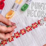 Bordado a mano:Puntada decorativa #7 /Easy handmade embroidery benningers/Toalla bordada