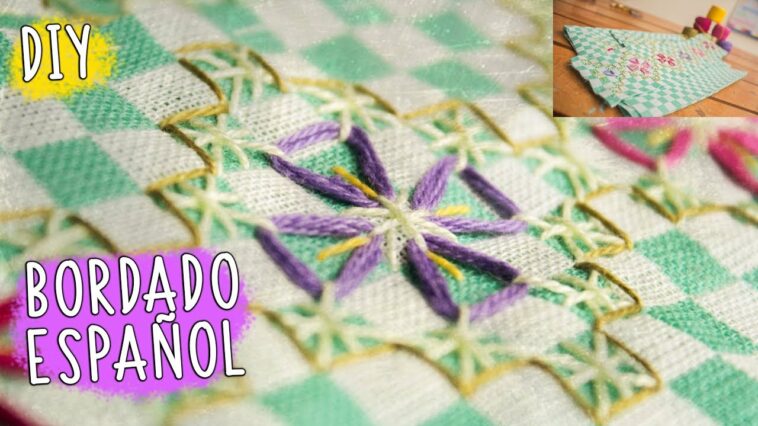 Bordado español: Diseño para funda de almohada/hand embroidery spanish stitch