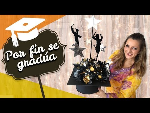 Centro de Mesa para Graduación con sorpresa en el centro ?Chulada Creativas