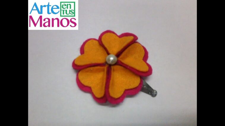 Cómo hacer FLORES EN FIELTRO - Accesorio para el cabello