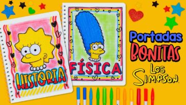 Cómo hacer PORTADAS BONITAS de los SIMPSONS - LISA Y MARGE - ESPECIAL DE REGRESO A CLASES