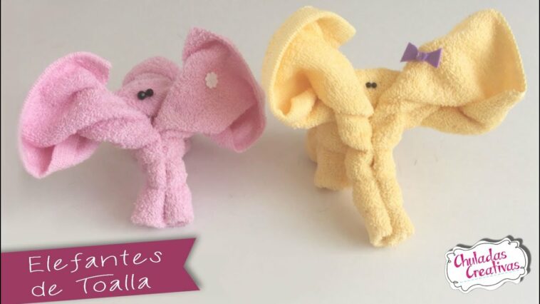 Elefante con Toalla :: Ideas para Bebes BabyShower Bautizos Cumpeaños :: Chuladas Creativas