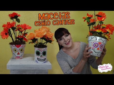 Maceta de Catrina :: Chuladas Creativas :: Día de Muertos