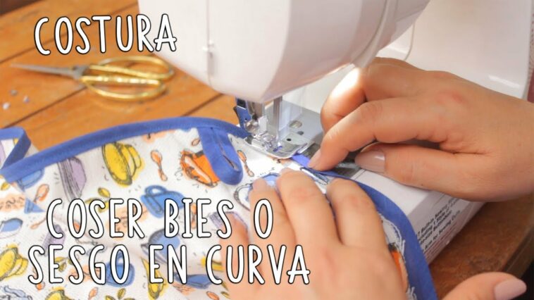 como coser un sesgo o bies en partes curvas *sewing school benningers*