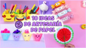 10 ARTESANÍAS DE PAPEL: útiles escolares, ideas de regalos, decoración de habitaciones y más...