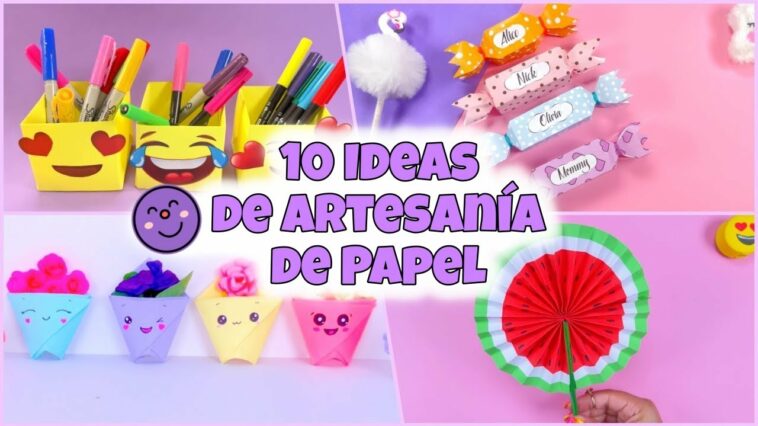 10 ARTESANÍAS DE PAPEL: útiles escolares, ideas de regalos, decoración de habitaciones y más...