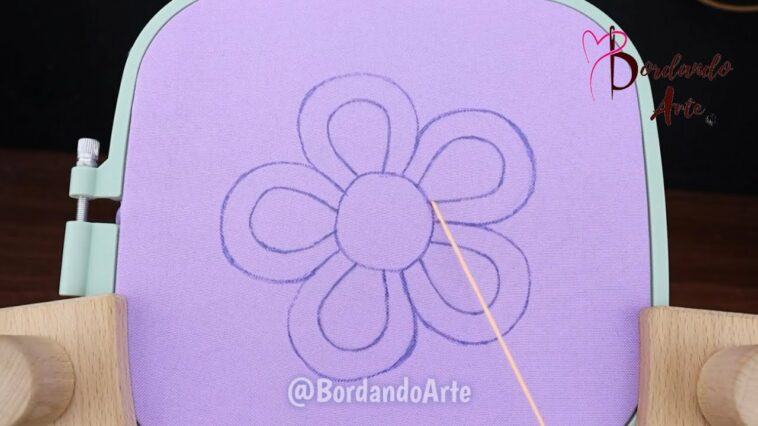 BORDADO A MANO PUNTADAS FÁCILES Y BONITAS PARA FLORES | HAND EMBROIDERY EASY STITCH UNIQUE DESIGN